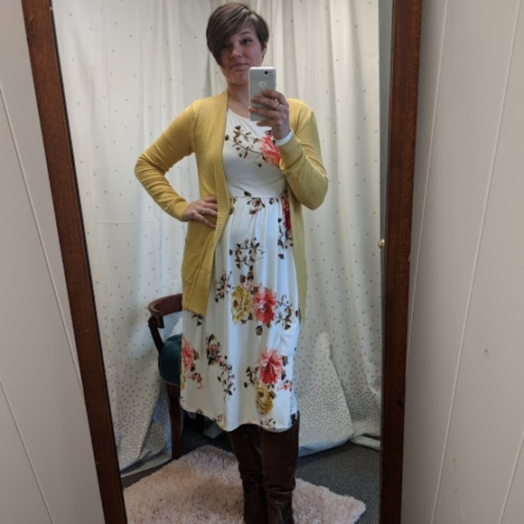Plus Size floral pocket dress leggings XL Boutique